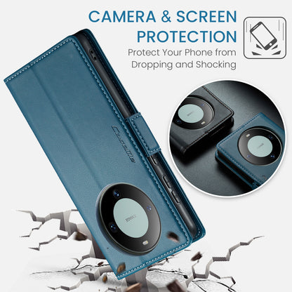 Huawei Mate 60 Pro+ Leather Wallet Case - RFID Blocking, Stand Function, Card Slots