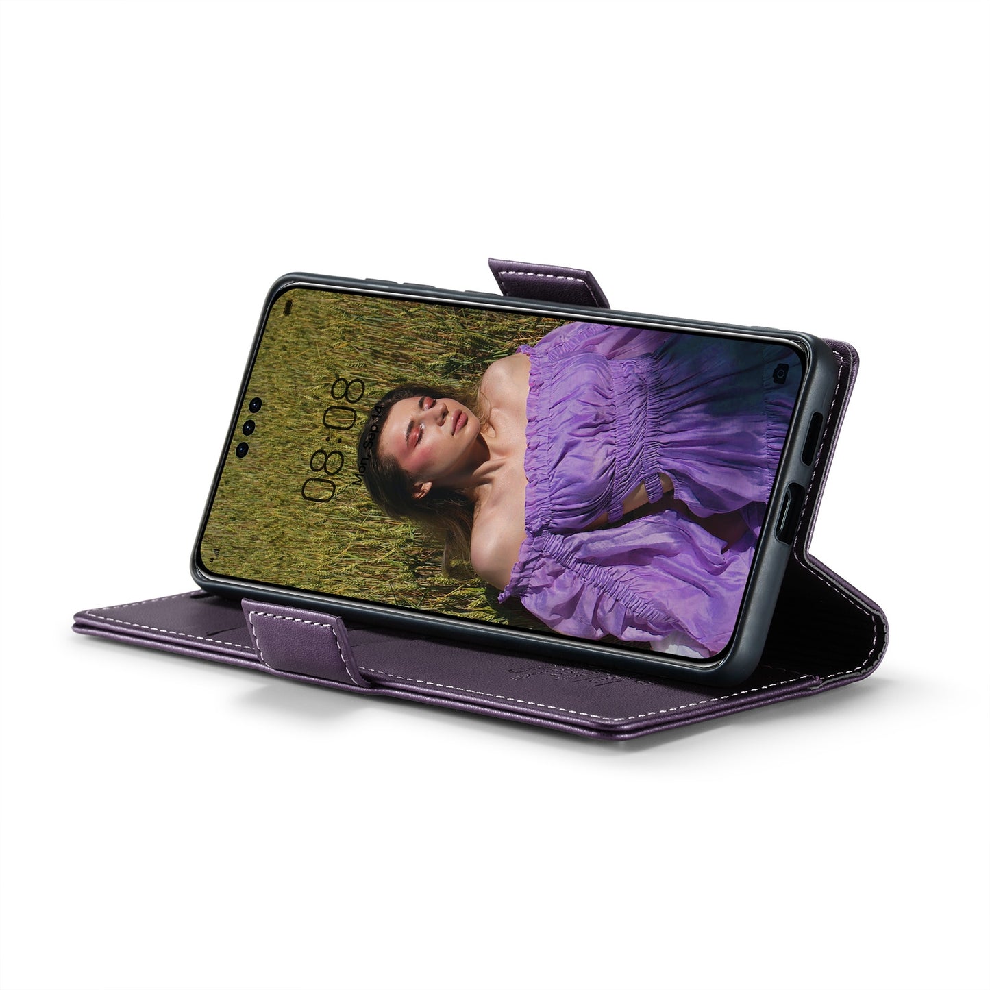 Huawei Mate 60 Pro+ Leather Wallet Case - RFID Blocking, Stand Function, Card Slots