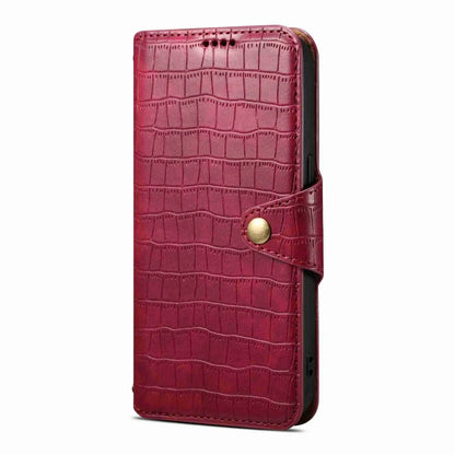 iPhone 11 Denior Leather Case - Crocodile Texture with Oil Edge, Wallet & Kickstand Features-buycases.co.uk