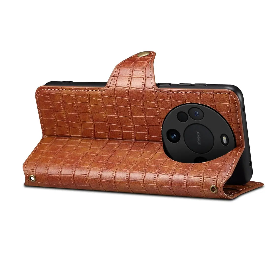 Huawei Mate 60 Pro+ Denior Leather Case - Crocodile Texture with Oil Edge, Wallet & Kickstand Features-buycases.co.uk