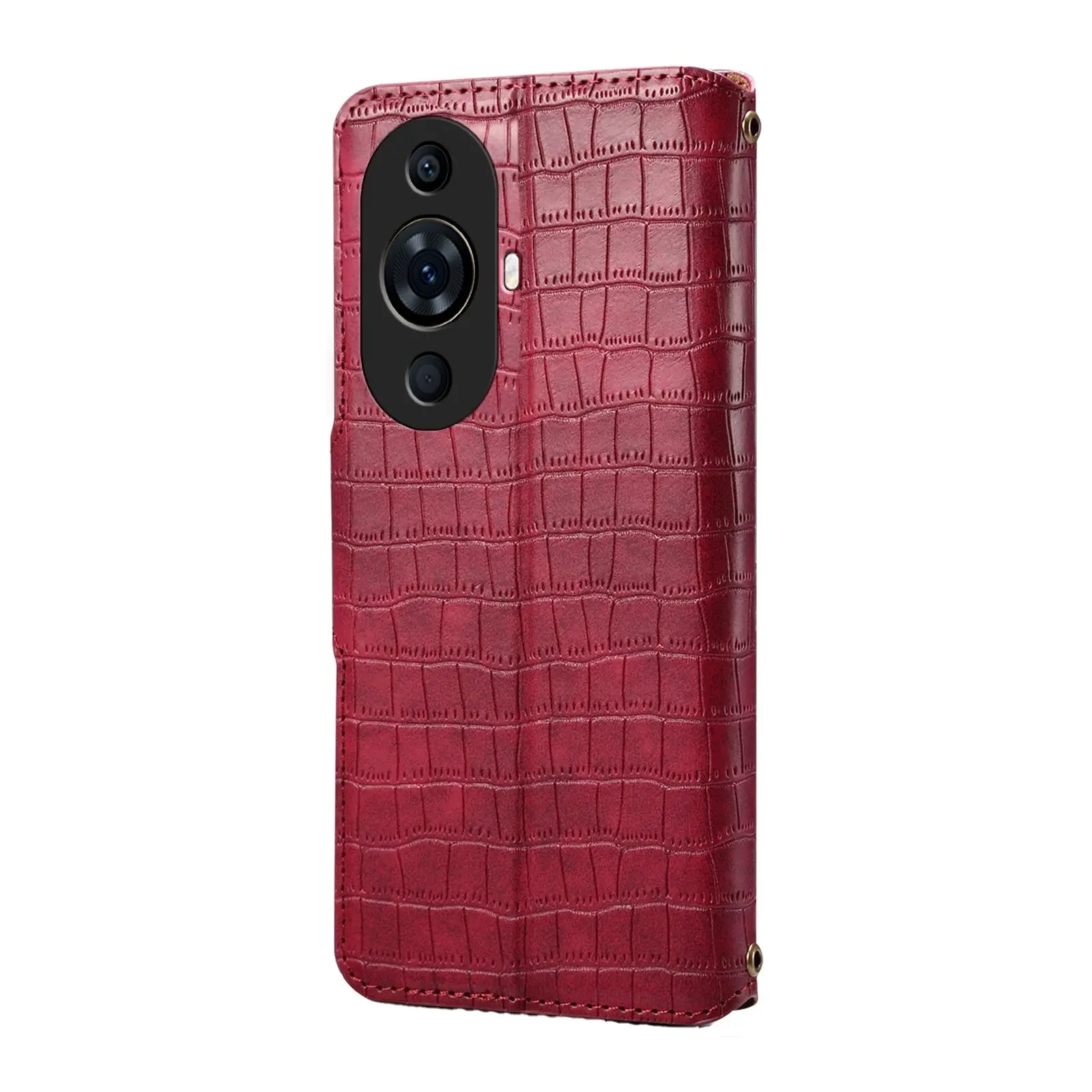 Huawei Nova 11 Pro Denior Leather Case - Crocodile Texture with Oil Edge, Wallet & Kickstand Features-buycases.co.uk