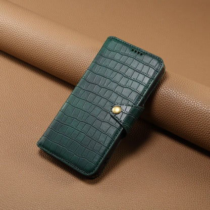 Huawei Nova 11 Pro Denior Leather Case - Crocodile Texture with Oil Edge, Wallet & Kickstand Features-buycases.co.uk