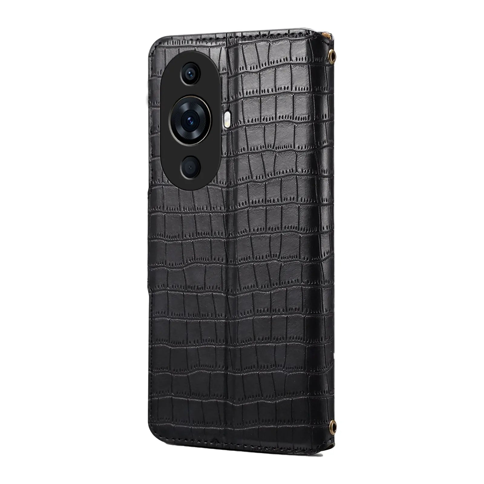 Huawei Nova 11 Pro Denior Leather Case - Crocodile Texture with Oil Edge, Wallet & Kickstand Features-buycases.co.uk