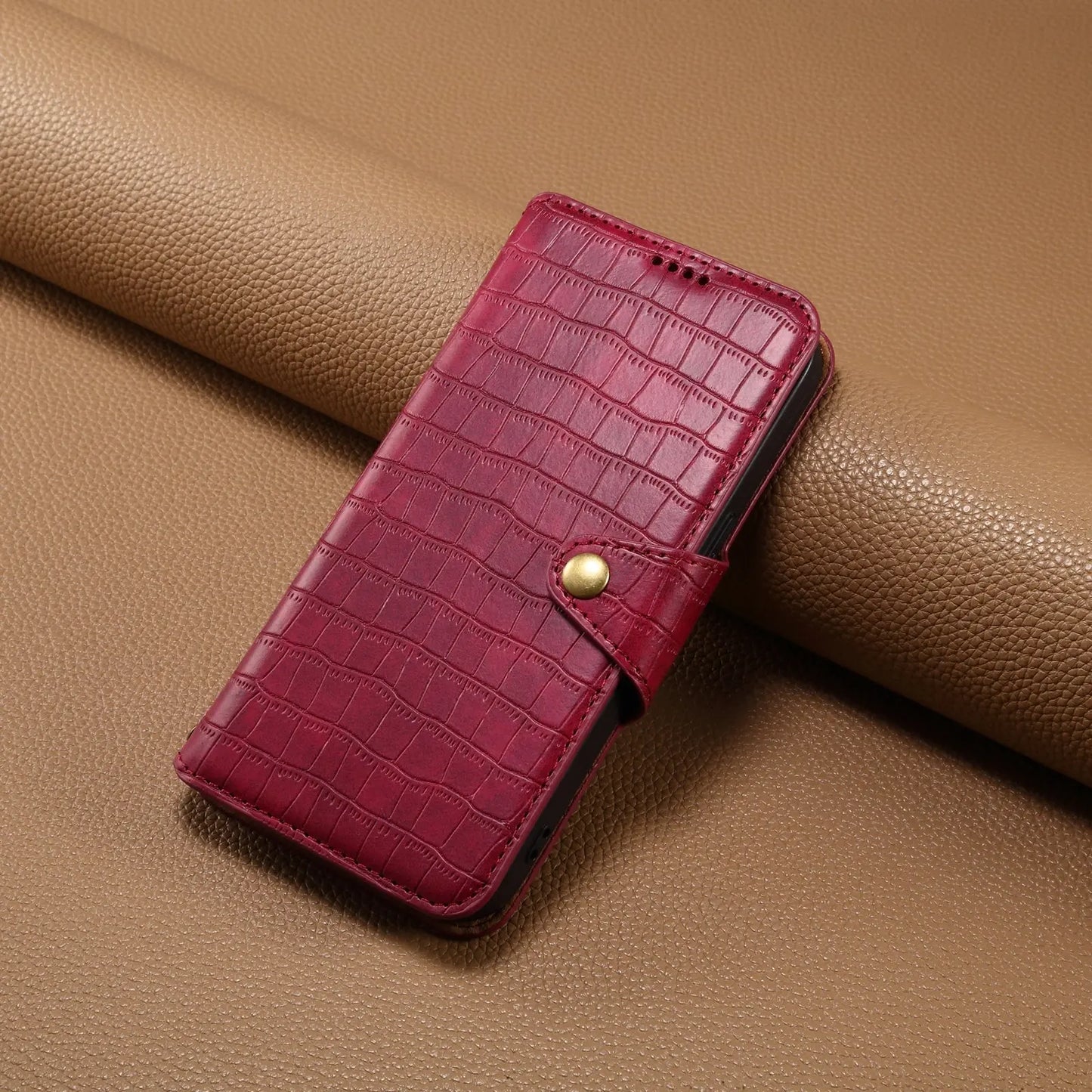 Huawei Nova 11 Denior Leather Case - Crocodile Texture with Oil Edge, Wallet & Kickstand Features-buycases.co.uk