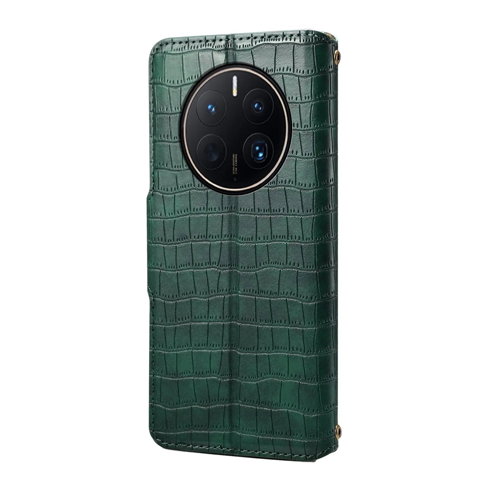 Huawei Mate 50 Pro Denior Leather Case - Crocodile Texture with Oil Edge, Wallet & Kickstand Features-buycases.co.uk
