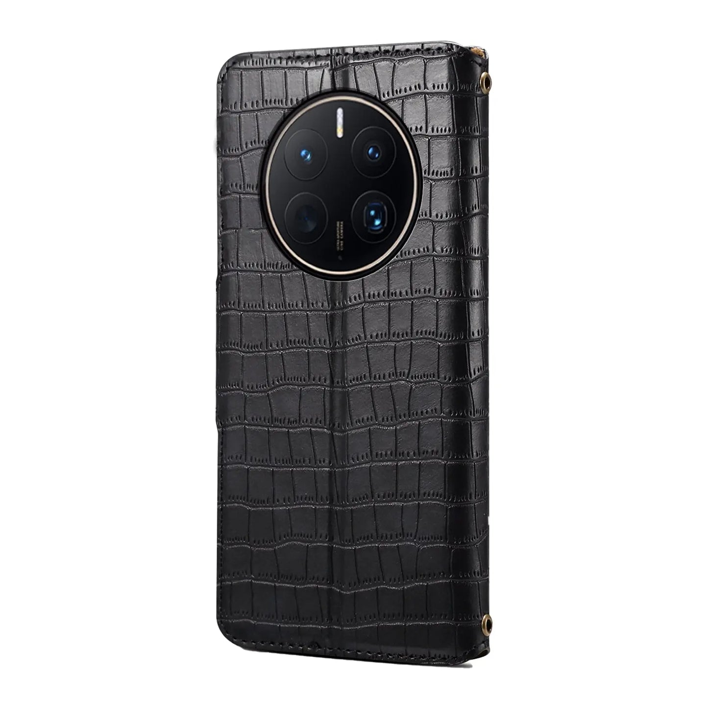 Huawei Mate 50 Pro Denior Leather Case - Crocodile Texture with Oil Edge, Wallet & Kickstand Features-buycases.co.uk