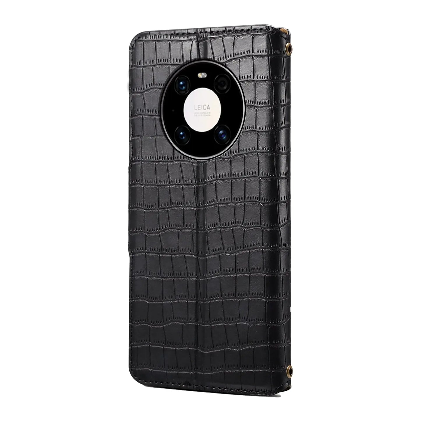Huawei Mate 40 Pro Denior Leather Case - Crocodile Texture with Oil Edge, Wallet & Kickstand Features-buycases.co.uk
