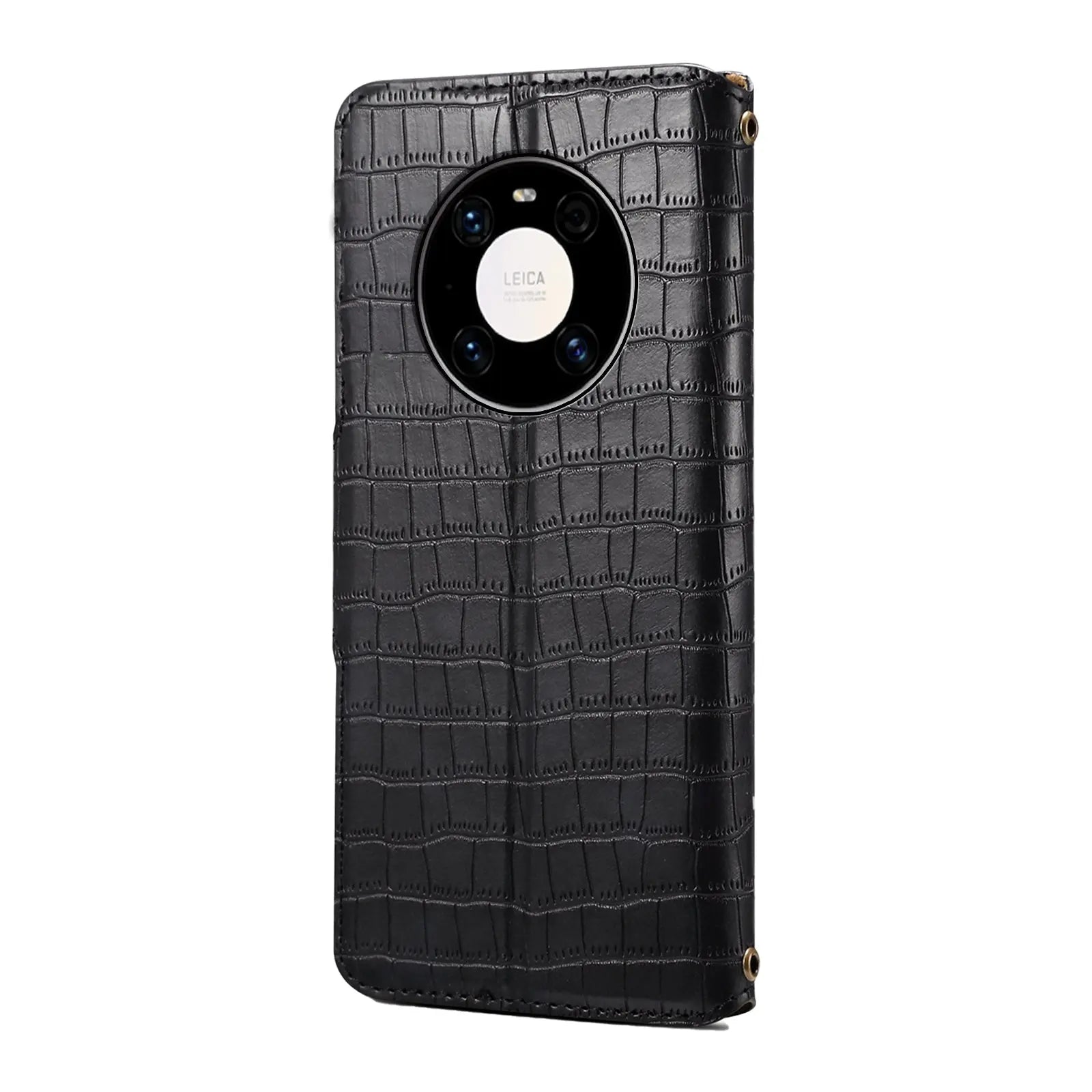 Huawei Mate 40 Pro Denior Leather Case - Crocodile Texture with Oil Edge, Wallet & Kickstand Features-buycases.co.uk