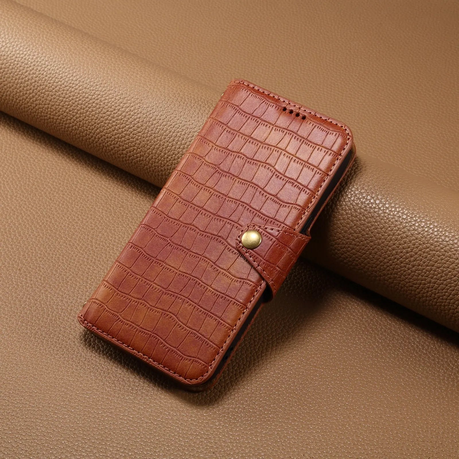 Huawei Mate 30 Pro Denior Leather Case - Crocodile Texture with Oil Edge, Wallet & Kickstand Features-buycases.co.uk