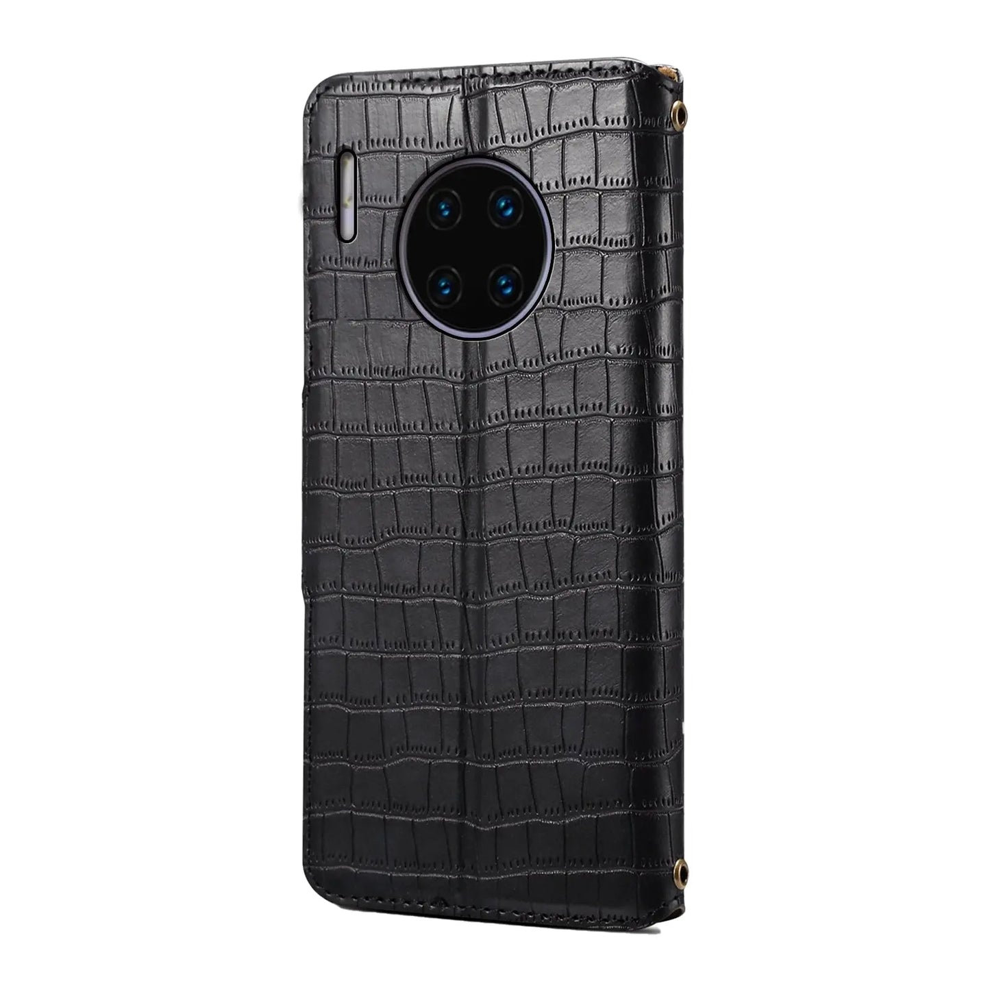 Huawei Mate 30 Pro Denior Leather Case - Crocodile Texture with Oil Edge, Wallet & Kickstand Features-buycases.co.uk
