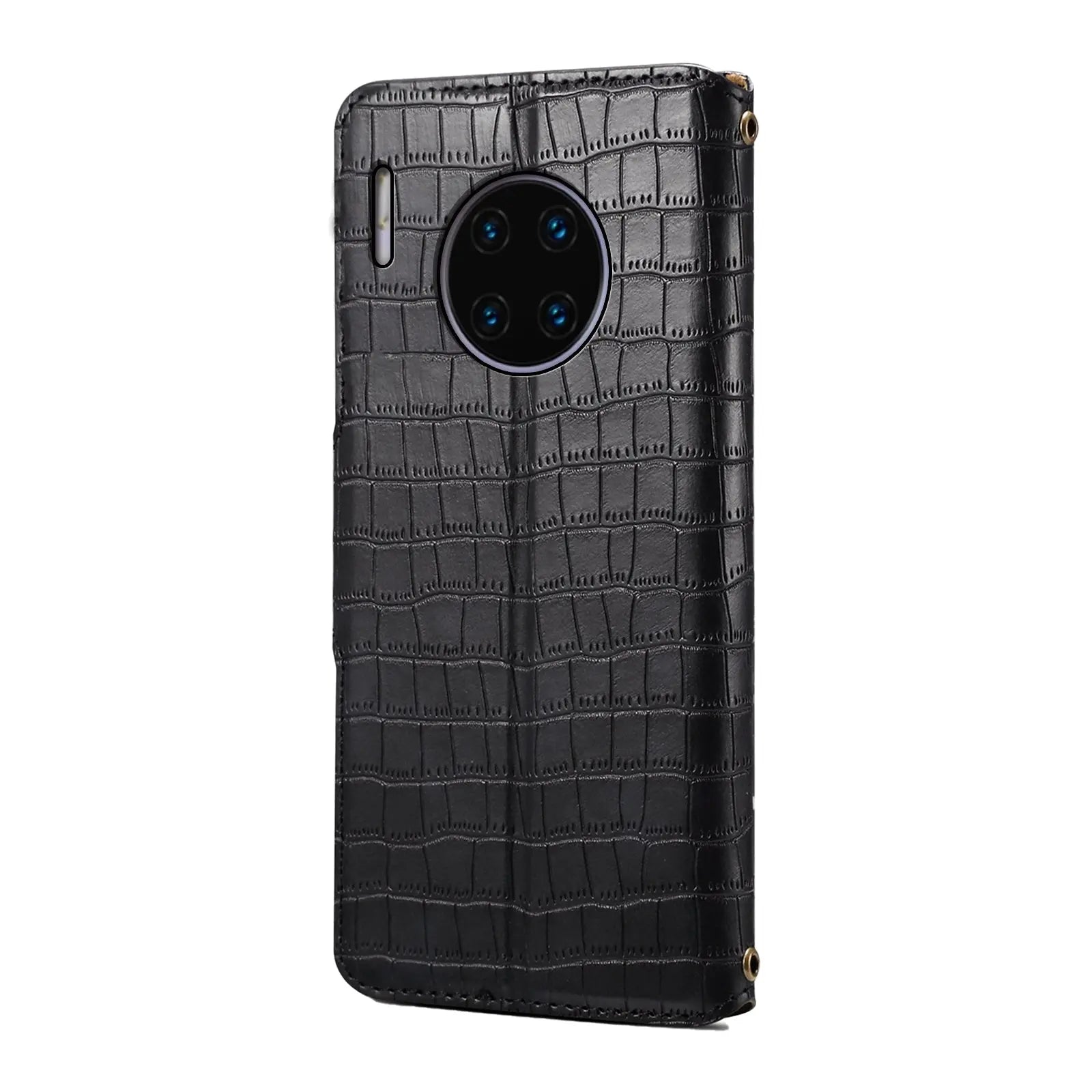 Huawei Mate 30 Pro Denior Leather Case - Crocodile Texture with Oil Edge, Wallet & Kickstand Features-buycases.co.uk