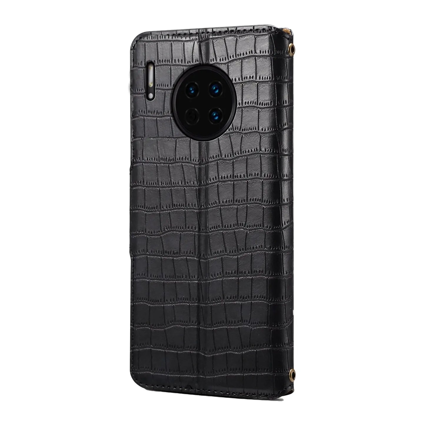 Huawei Mate 30 Denior Leather Case - Crocodile Texture with Oil Edge, Wallet & Kickstand Features-buycases.co.uk