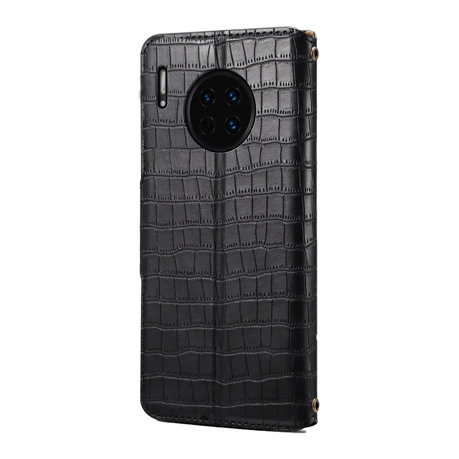Huawei Mate 30 Denior Leather Case - Crocodile Texture with Oil Edge, Wallet & Kickstand Features-buycases.co.uk