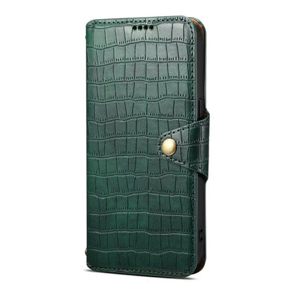 Samsung Galaxy A24 5G Denior Leather Case - Crocodile Texture with Oil Edge, Wallet & Kickstand Features-buycases.co.uk