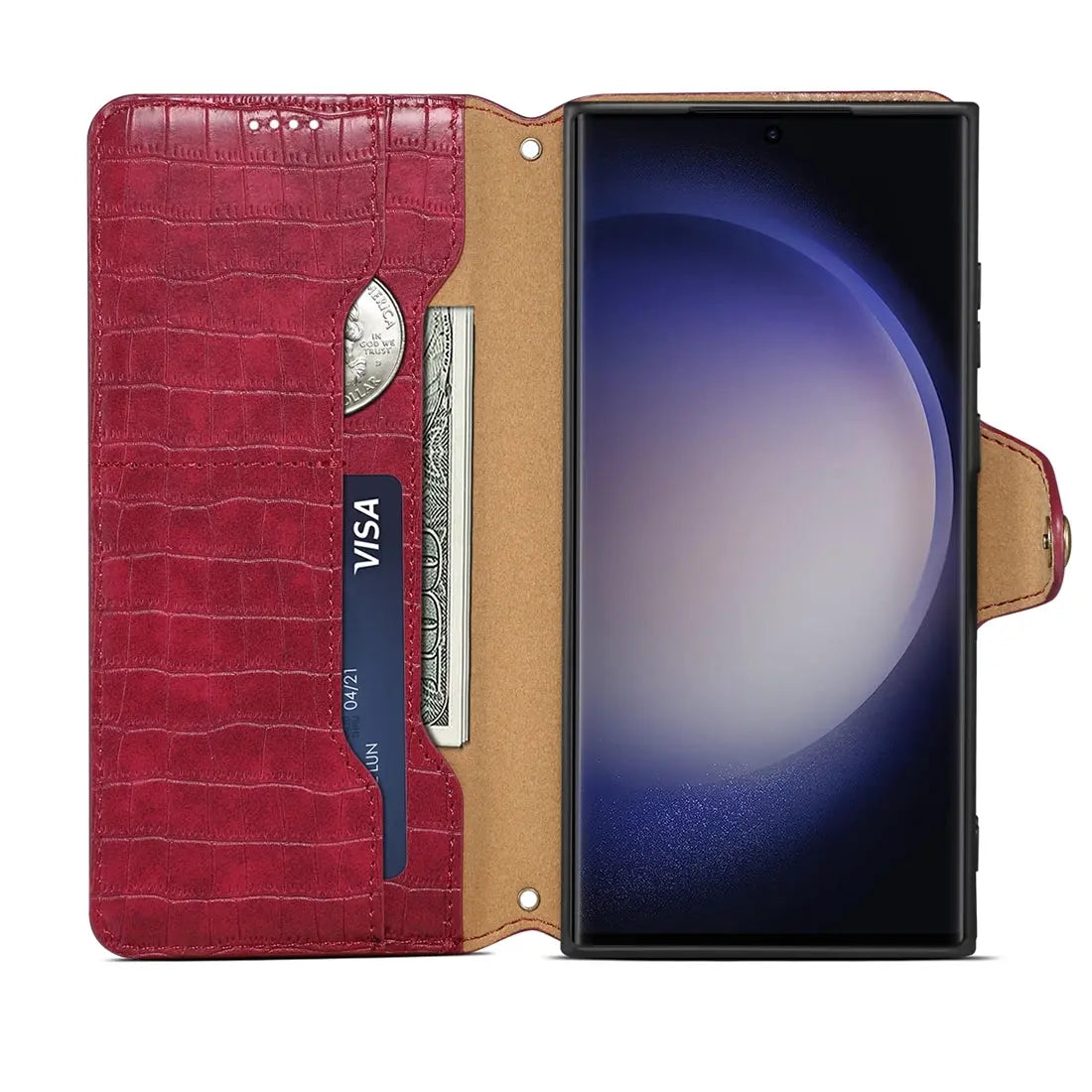 Samsung Galaxy A05 Denior Leather Case - Crocodile Texture with Oil Edge, Wallet & Kickstand Features (Copy)-buycases.co.uk