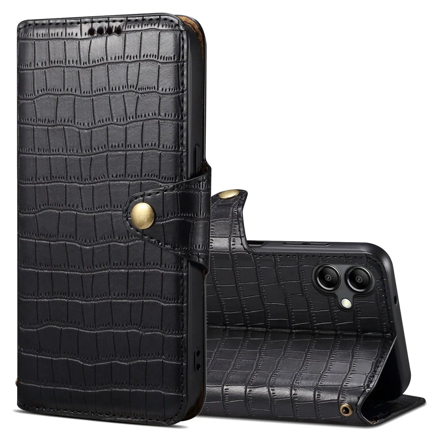 Samsung Galaxy A05 Denior Leather Case - Crocodile Texture with Oil Edge, Wallet & Kickstand Features (Copy)-buycases.co.uk