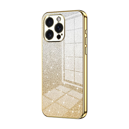 iPhone 15 Pro Max Luxury Glitter Gradient Powder Electroplated Case with Advanced Protection and Style