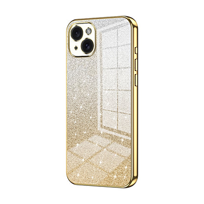 iPhone 15 Plus Luxury Glitter Gradient Powder Electroplated Case with Advanced Protection and Style
