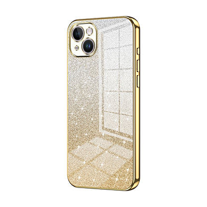 iPhone 14 Plus Luxury Glitter Gradient Powder Electroplated Case with Advanced Protection and Style