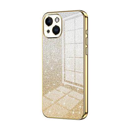 iPhone 14 Luxury Glitter Gradient Powder Electroplated Case with Advanced Protection and Style