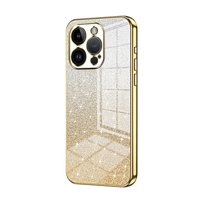 iPhone 14 Pro Luxury Glitter Gradient Powder Electroplated Case with Advanced Protection and Style