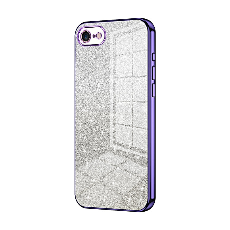 iPhone SE 2020 Luxury Glitter Gradient Powder Electroplated Case with Advanced Protection and Style