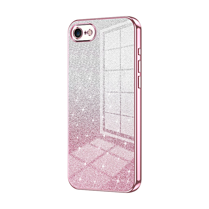 iPhone SE 2020 Luxury Glitter Gradient Powder Electroplated Case with Advanced Protection and Style