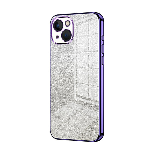 iPhone 13 Luxury Glitter Gradient Powder Electroplated Case with Advanced Protection and Style