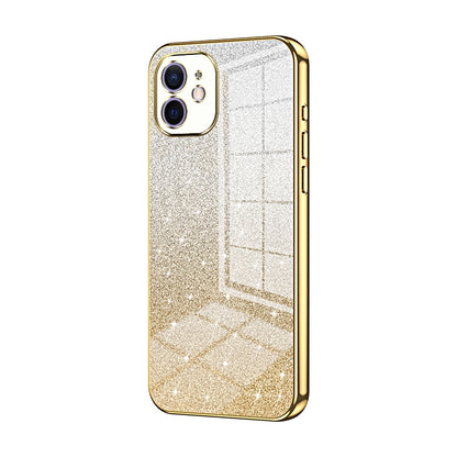 iPhone 12 Luxury Glitter Gradient Powder Electroplated Case with Advanced Protection and Style