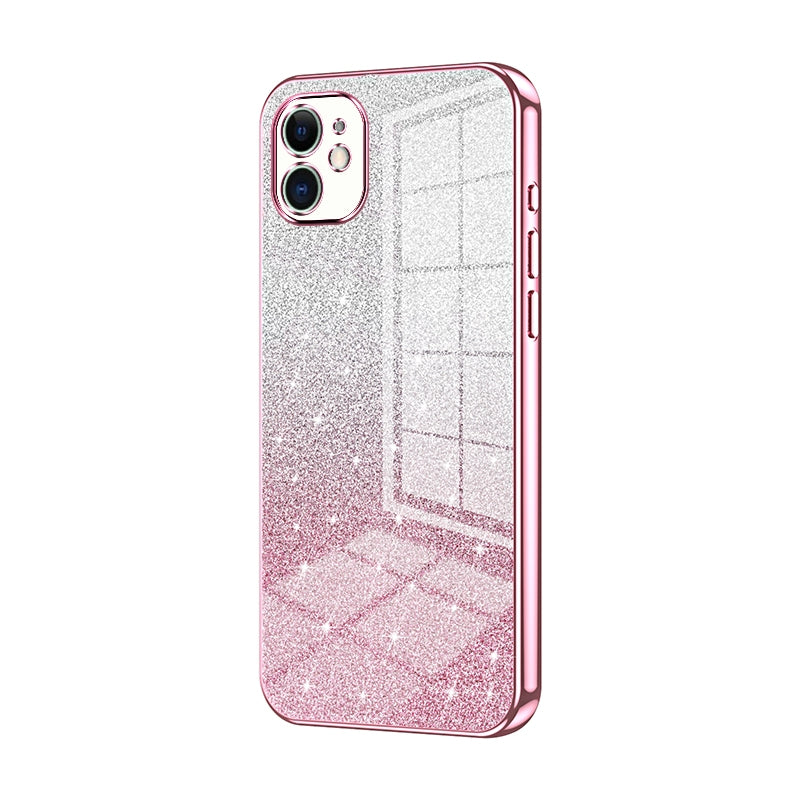 iPhone 11 Luxury Glitter Gradient Powder Electroplated Case with Advanced Protection and Style