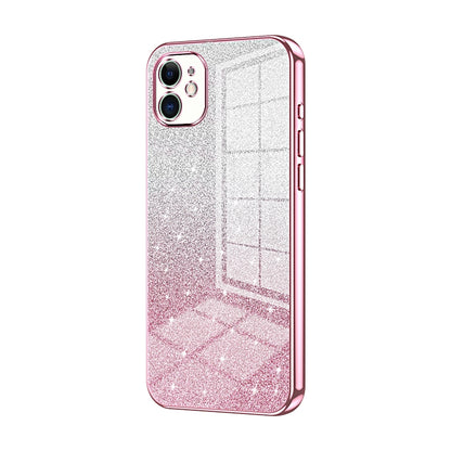iPhone 11 Luxury Glitter Gradient Powder Electroplated Case with Advanced Protection and Style