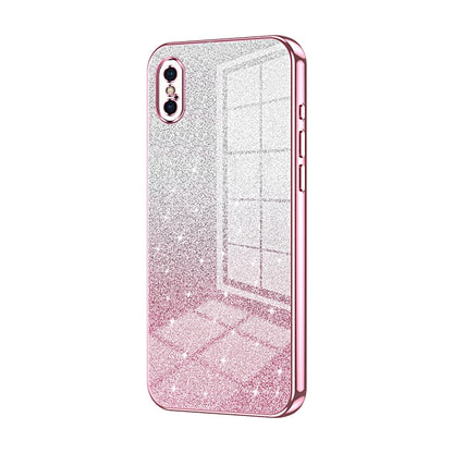 iPhone X Luxury Glitter Gradient Powder Electroplated Case with Advanced Protection and Style