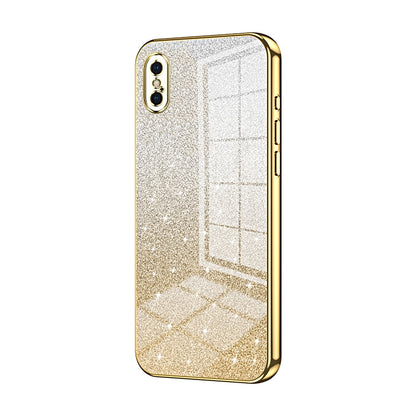 iPhone X Luxury Glitter Gradient Powder Electroplated Case with Advanced Protection and Style