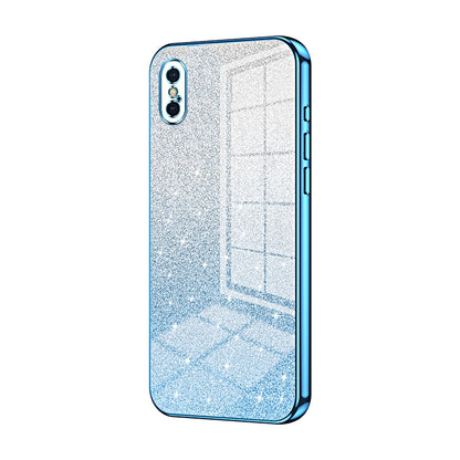 iPhone X Luxury Glitter Gradient Powder Electroplated Case with Advanced Protection and Style