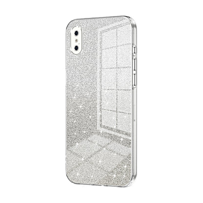 iPhone X Luxury Glitter Gradient Powder Electroplated Case with Advanced Protection and Style