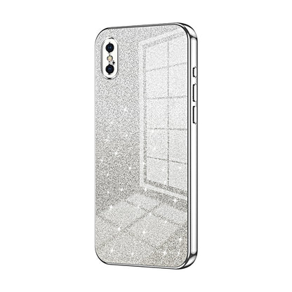 iPhone X Luxury Glitter Gradient Powder Electroplated Case with Advanced Protection and Style