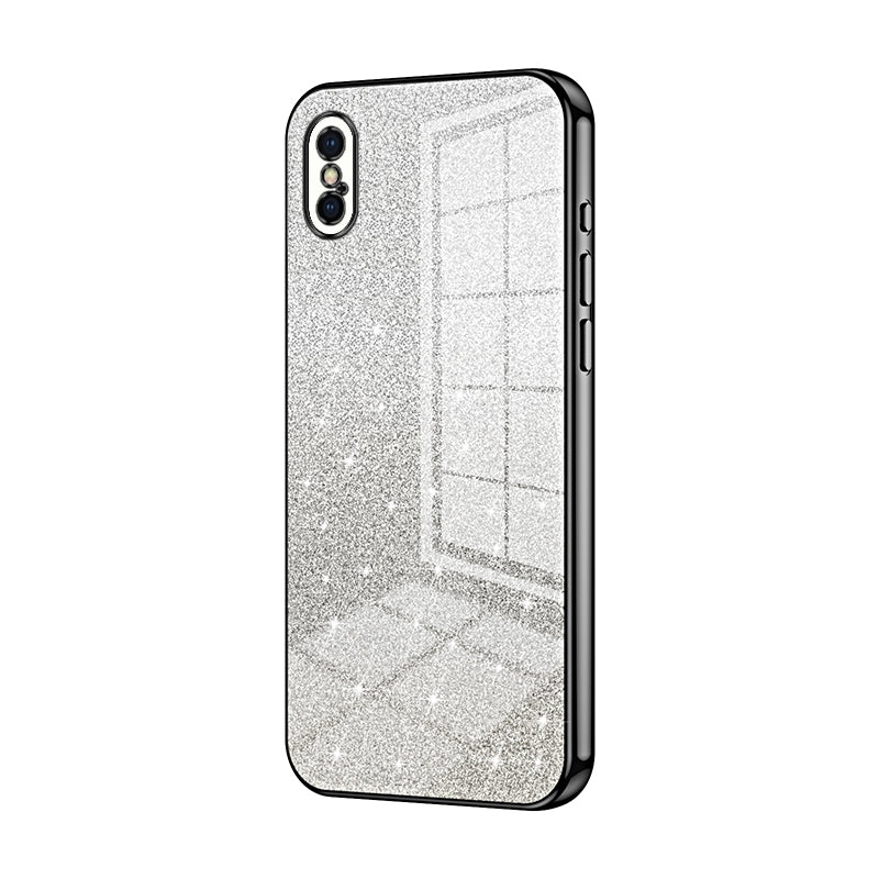 iPhone X Luxury Glitter Gradient Powder Electroplated Case with Advanced Protection and Style