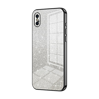 iPhone XS Luxury Glitter Gradient Powder Electroplated Case with Advanced Protection and Style
