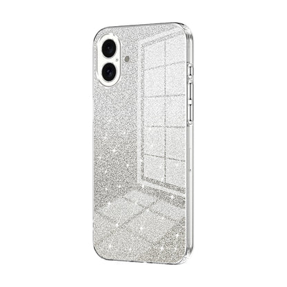 iPhone 16 Plus Luxury Glitter Gradient Powder Electroplated Case with Advanced Protection and Style
