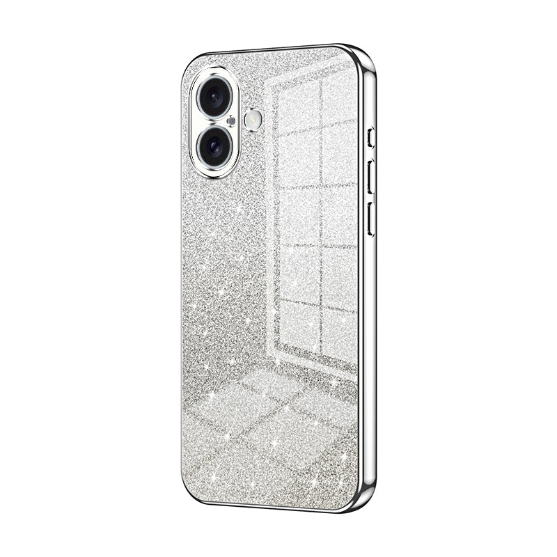 iPhone 16 Luxury Glitter Gradient Powder Electroplated Case with Advanced Protection and Style