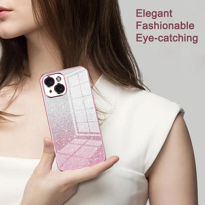 iPhone SE 2020 Luxury Glitter Gradient Powder Electroplated Case with Advanced Protection and Style