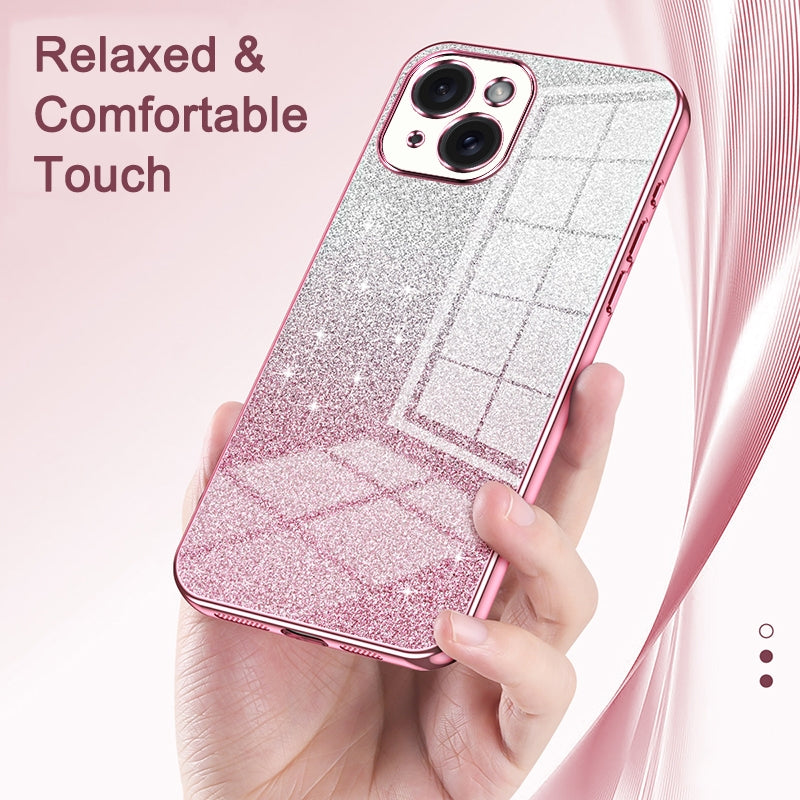 iPhone SE 2020 Luxury Glitter Gradient Powder Electroplated Case with Advanced Protection and Style