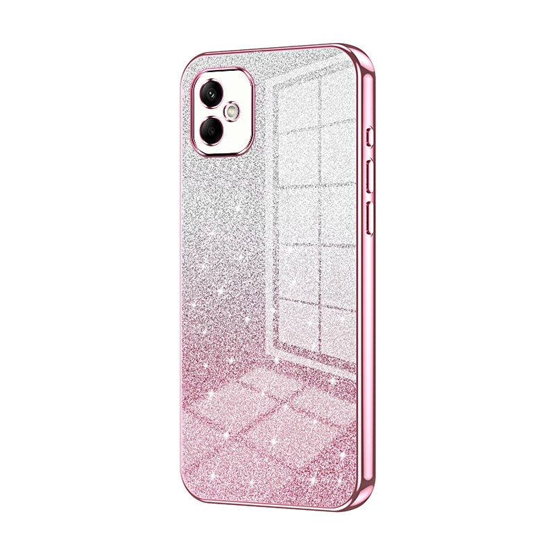 Samsung Galaxy A05 Luxury Glitter Gradient Powder Electroplated Case with Advanced Protection and Style