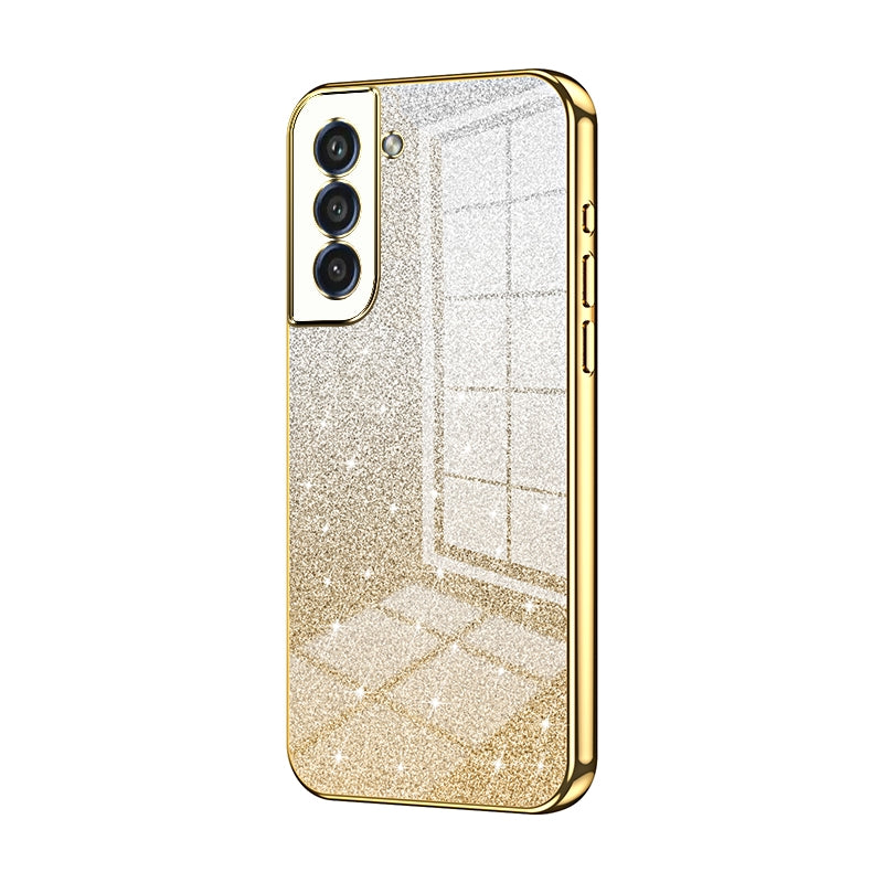 Samsung Galaxy S21+ 5G Luxury Glitter Gradient Powder Electroplated Case with Advanced Protection and Style