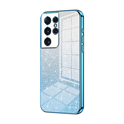 Samsung Galaxy S21 Ultra 5G Luxury Glitter Gradient Powder Electroplated Case with Advanced Protection and Style