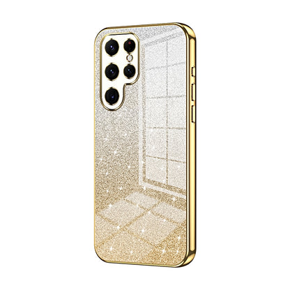 Samsung Galaxy S22 Ultra 5G Luxury Glitter Gradient Powder Electroplated Case with Advanced Protection and Style