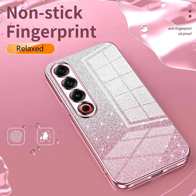 Meizu 21 Note Luxury Glitter Gradient Powder Electroplated Case with Advanced Protection and Style
