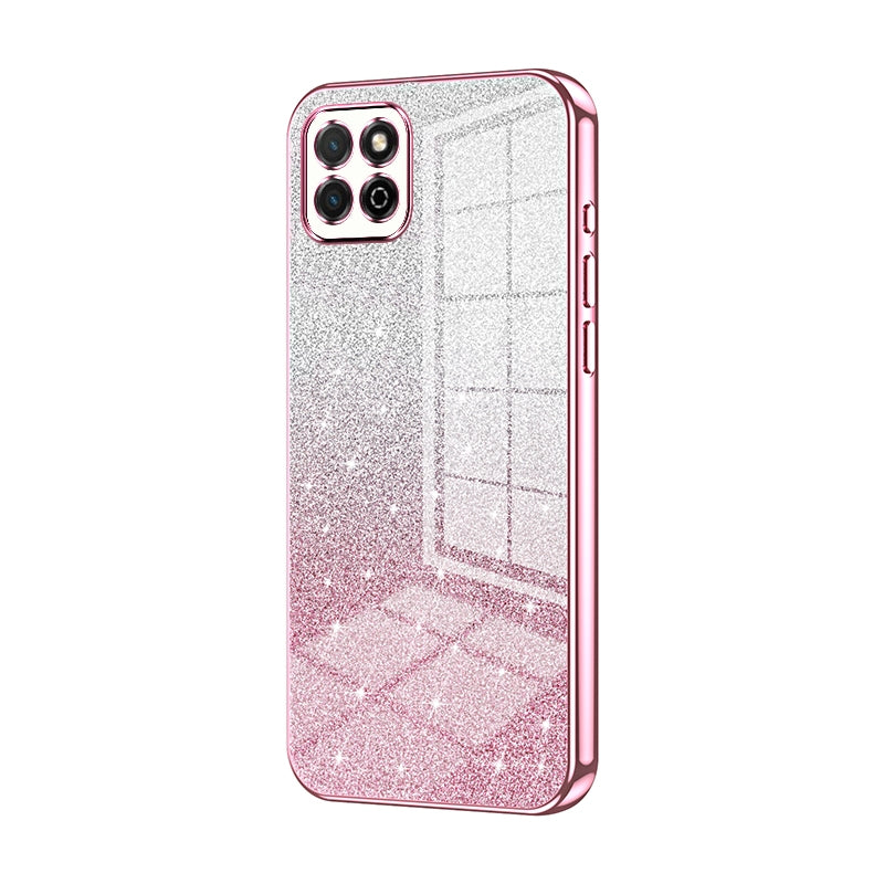 Honor Play 20 4G Luxury Glitter Gradient Powder Electroplated Case with Advanced Protection and Style