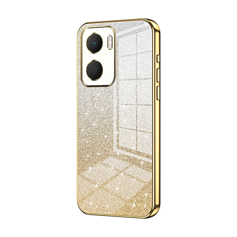Honor Play 40 Plus Luxury Glitter Gradient Powder Electroplated Case with Advanced Protection and Style
