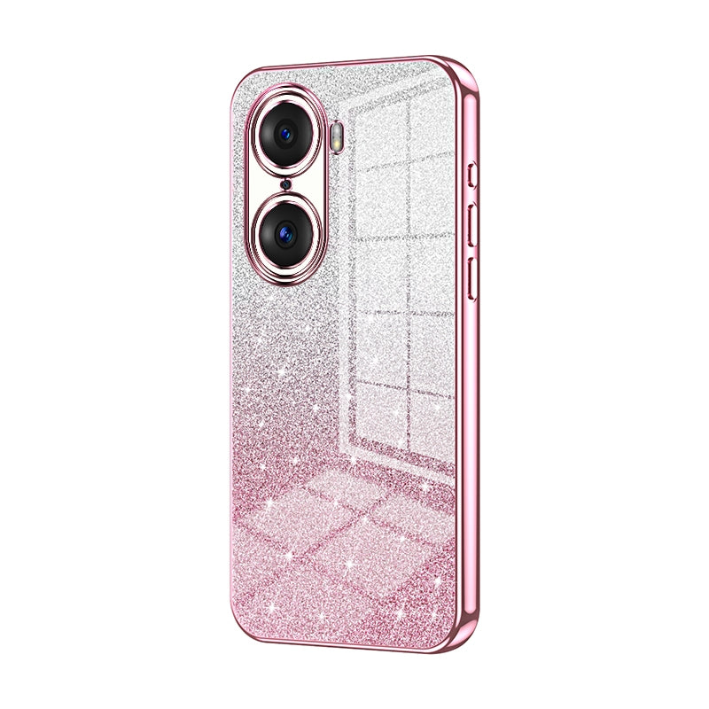 Honor 60 Pro Luxury Glitter Gradient Powder Electroplated Case with Advanced Protection and Style